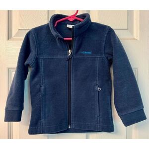 Columbia Toddler Full Zip Up Fleece Dark Blue Jacket Size 3T
